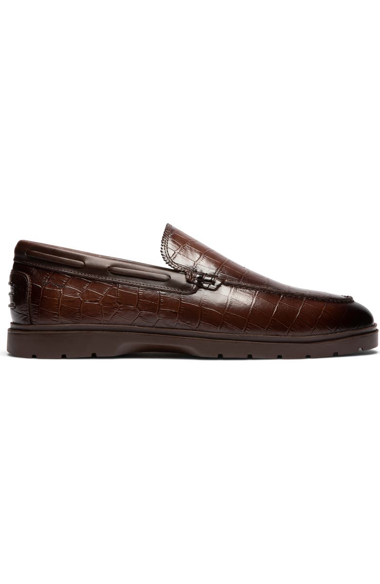 Gernie Venetian Driving Loafer, Alternate, color, Cafe Croc