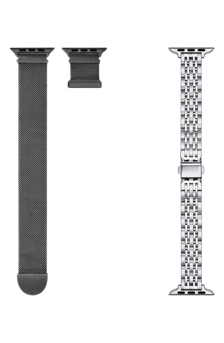 The Posh Tech Assorted 2-Pack Stainless Steel Apple Watch<sup>®</sup> Watchbands, Main, color, 