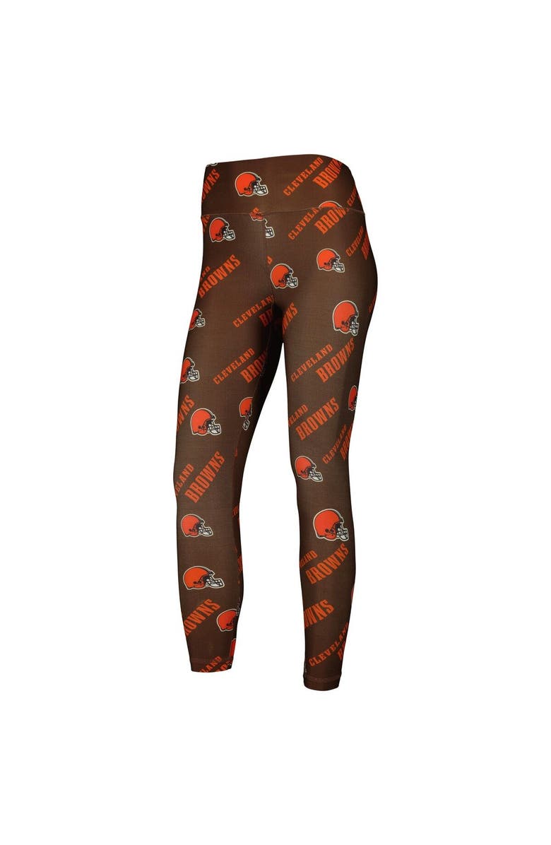 CONCEPTS SPORT Women's Concepts Sport Brown Cleveland Browns Breakthrough Allover Print Lounge Leggings, Alternate, color, Brown
