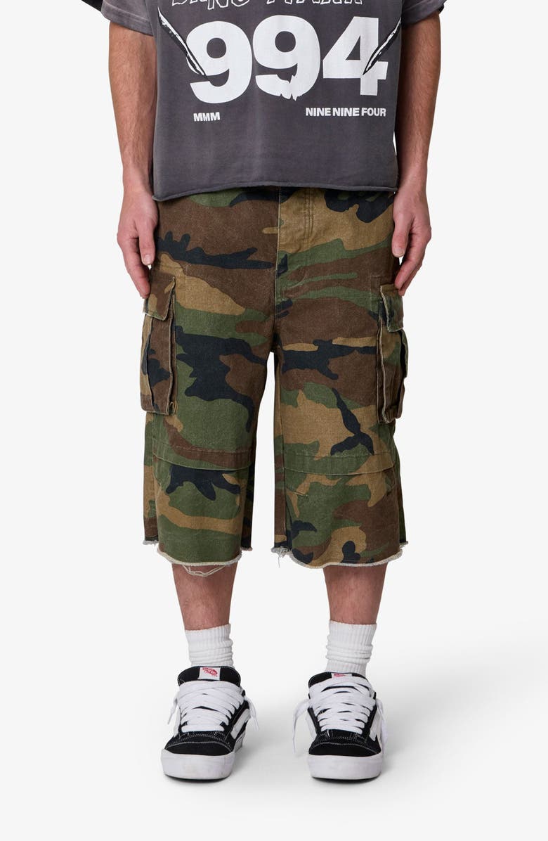 mnml Ultra Baggy Cargo Shorts, Main, color, Camo