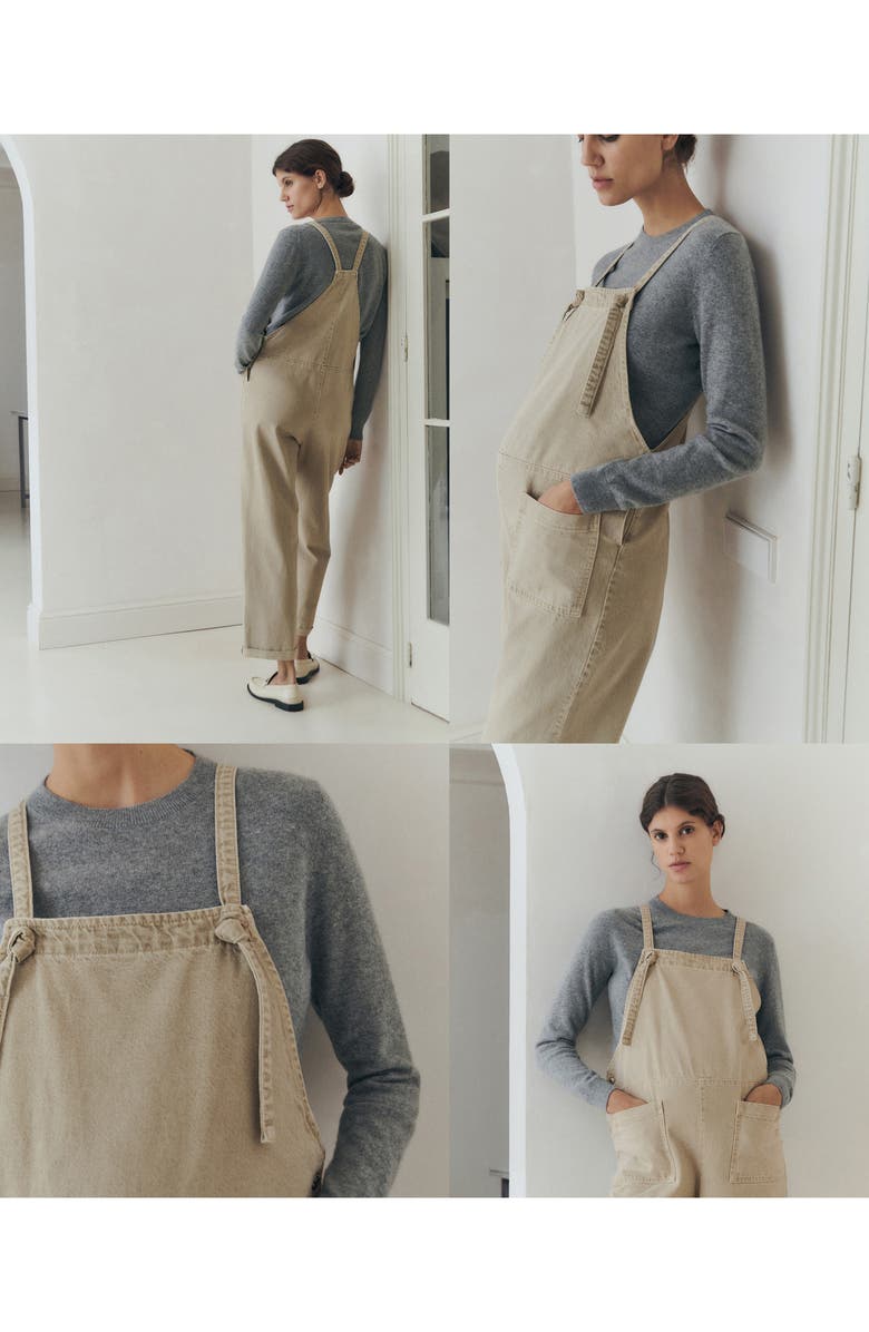 MANGO Denim Maternity Overalls, Alternate, color,