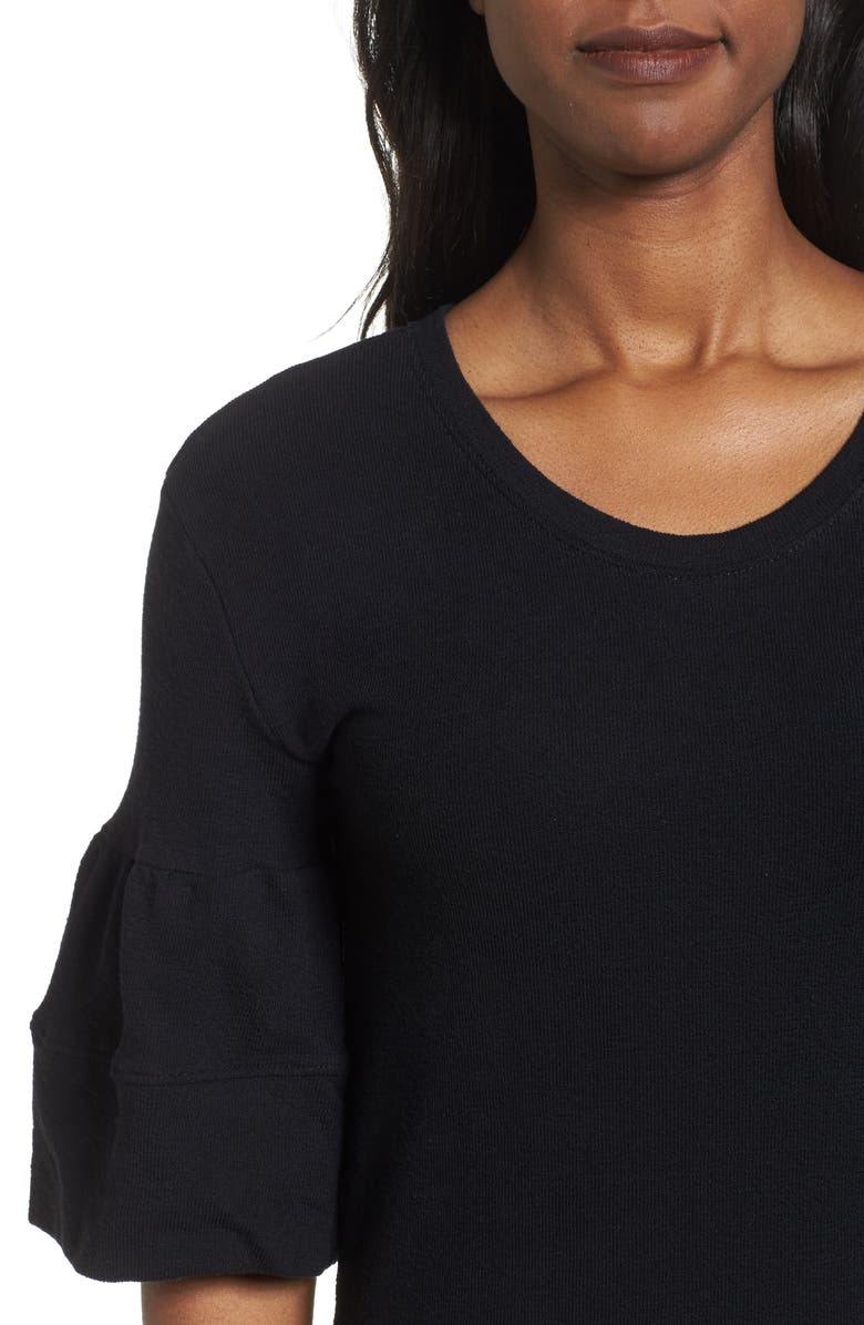 Caslon<sup>®</sup> Ruffle Sleeve Knit Dress, Alternate, color,