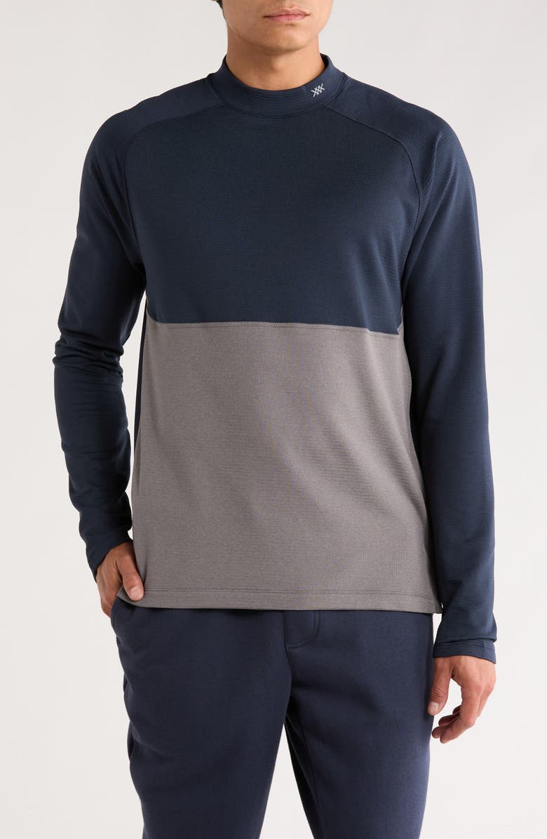 Rhone Extra Mile Fleece Pullover, Main, color, True Navy/ Smoke