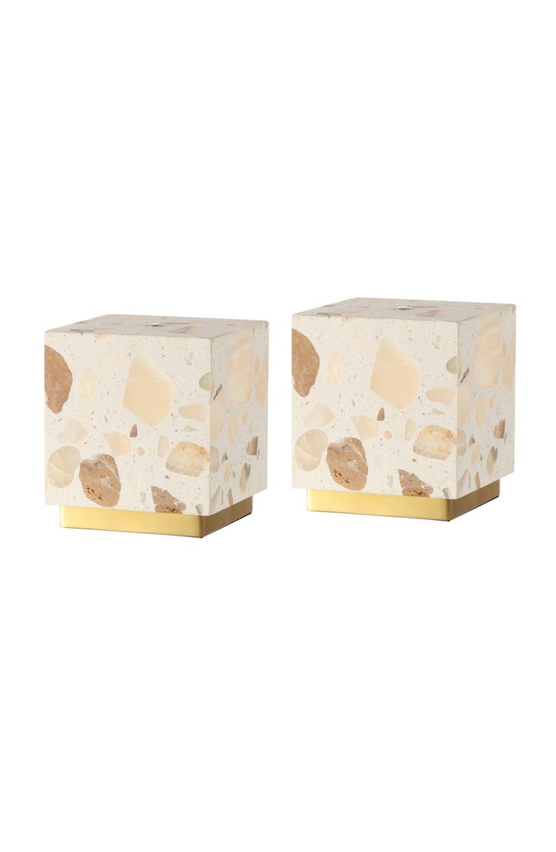 JONATHAN Y Lara Modern Glam Terrazzo Rechargeable/Cordless Dimmable Integrated LED Mini Table Lamp with Touch Sensor, Main, color, Multi-Color