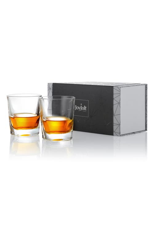 Joyjolt Carina Set Of 2 Whiskey Glasses In Transparent
