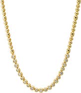 BY ADINA EDEN CZ Bezeled Half Tennis Necklace