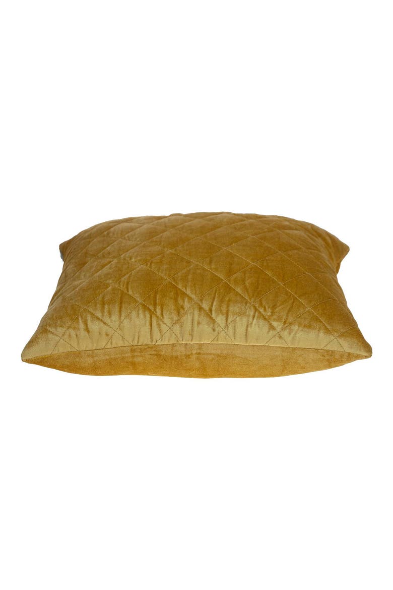 Milo Quilted Throw Pillow, Alternate, color, YELLOW