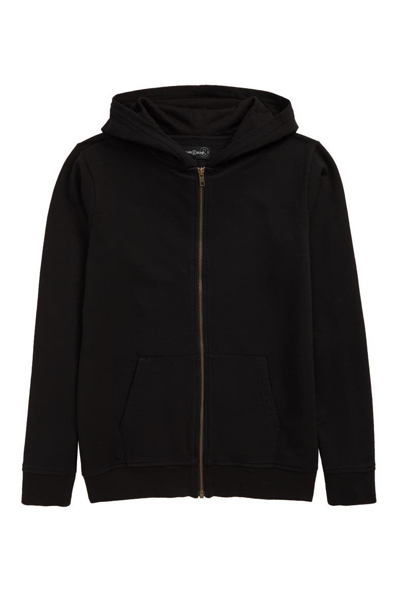 Kids' Full Zip Hoodie, Main, color, BLACK