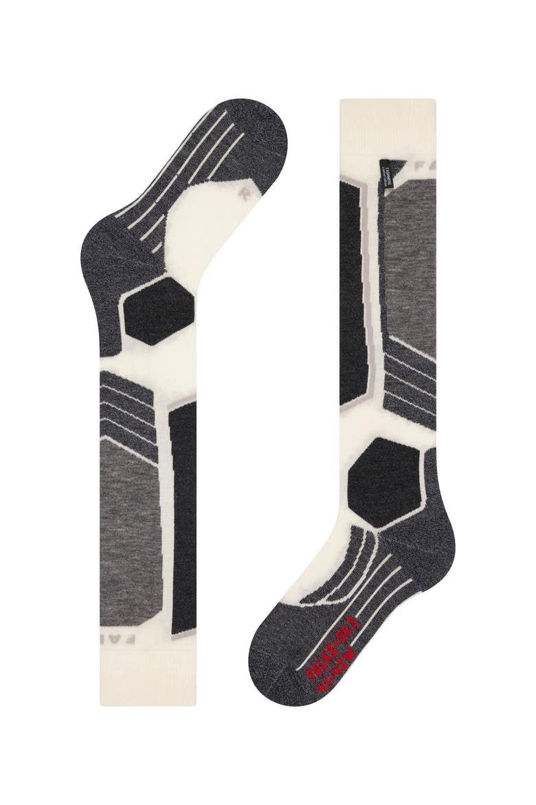 SK2 Intermediate Cashmere Ski Socks, Alternate, color, Woolwhite