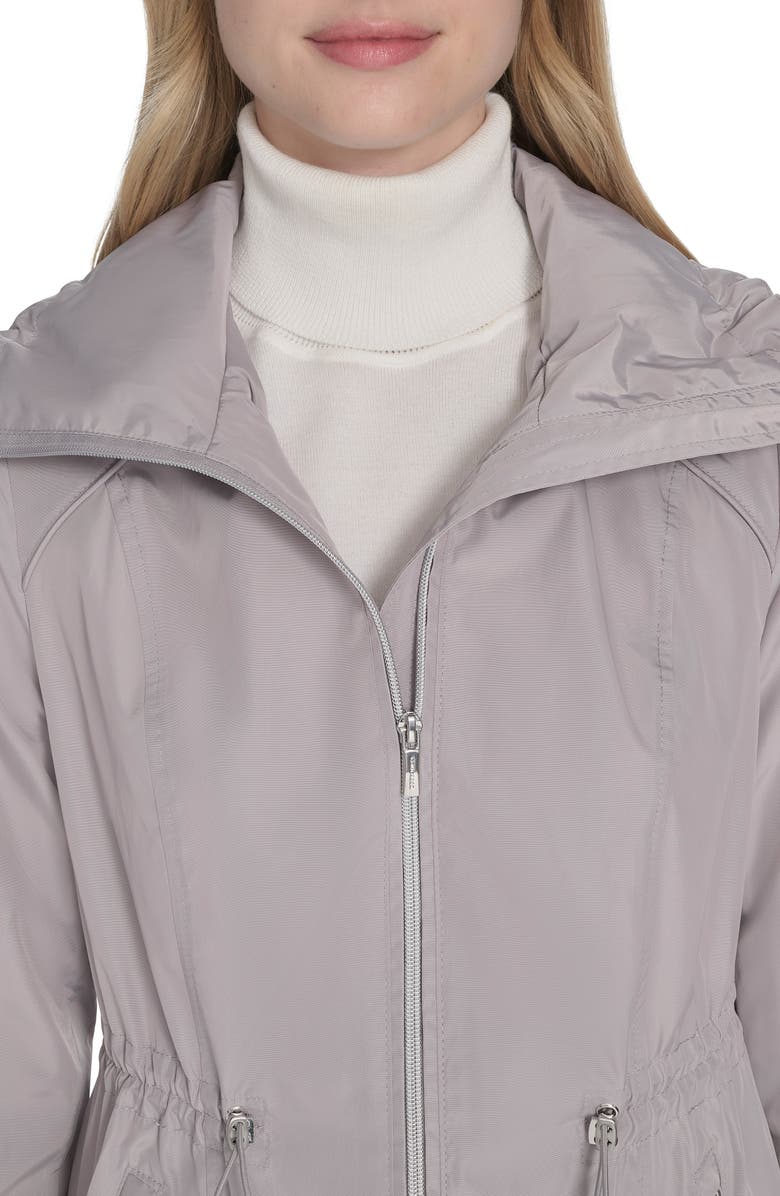 Cole Haan Signature Travel Packable Hooded Rain Jacket, Alternate, color, Pearl Grey