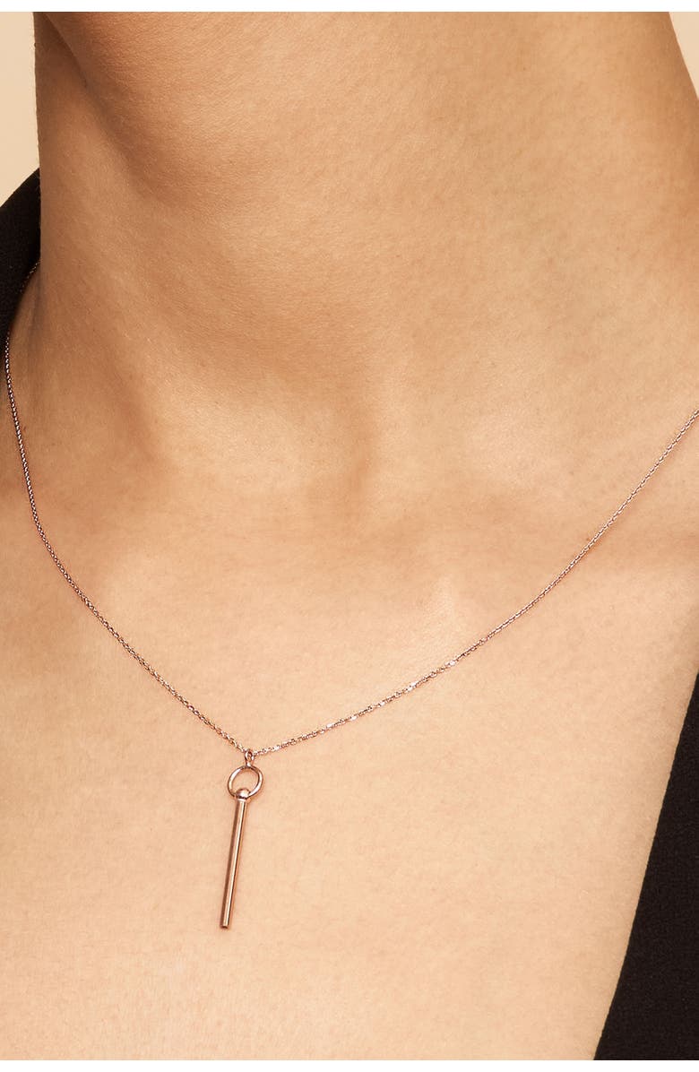 Oradina 14K Gold Villa Pendant Necklace, Alternate, color, Rose Gold