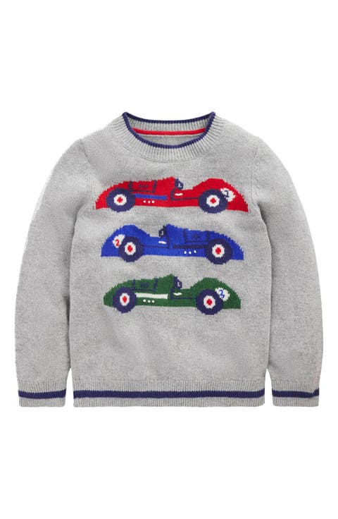 Kids' Race Car Crewneck Sweater (Toddler & Little Kid)