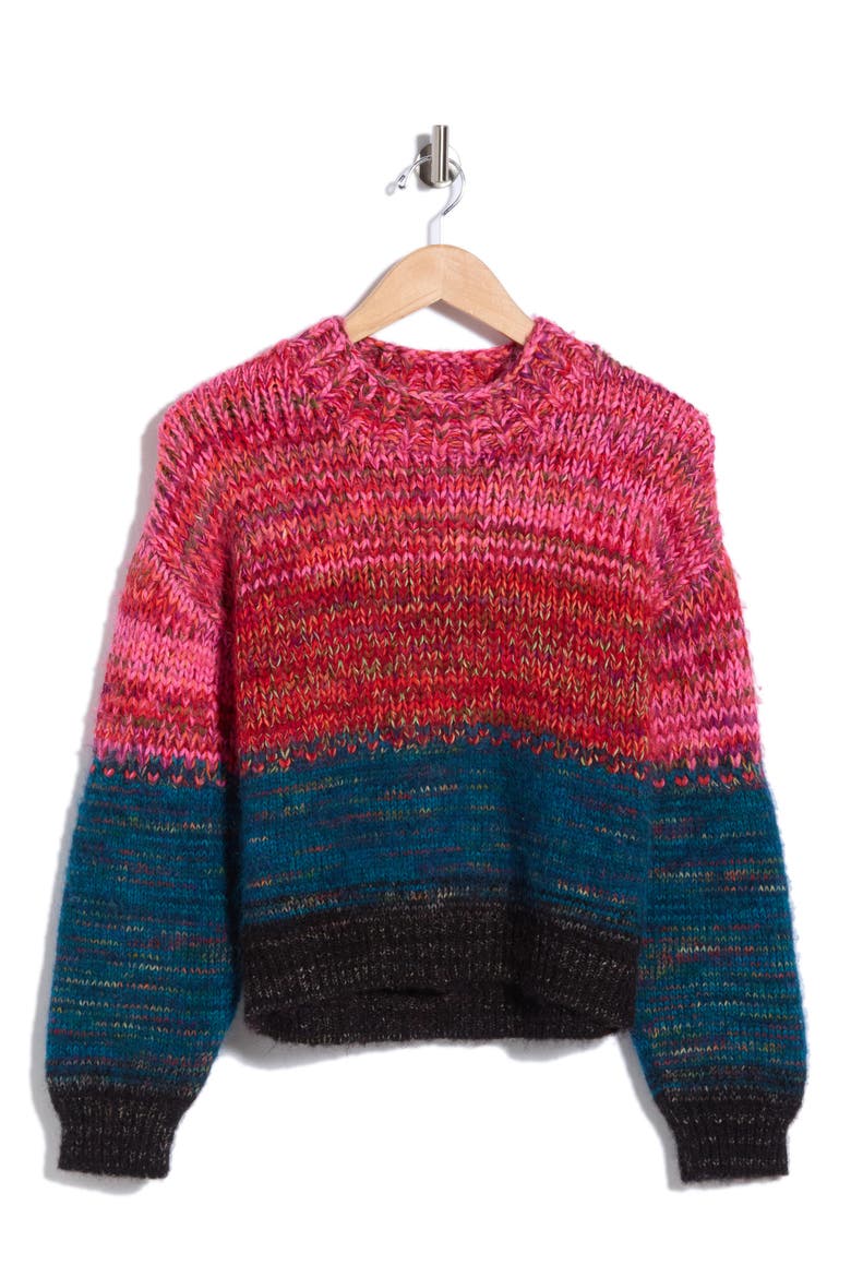 The Crop Pullover Sweater, Alternate, color, DUSK TO DAWN