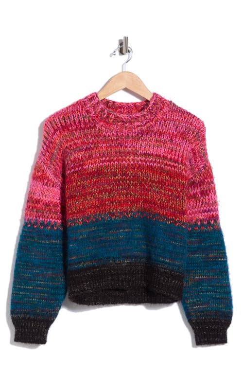 Mother The Crop Pullover Sweater In Multi