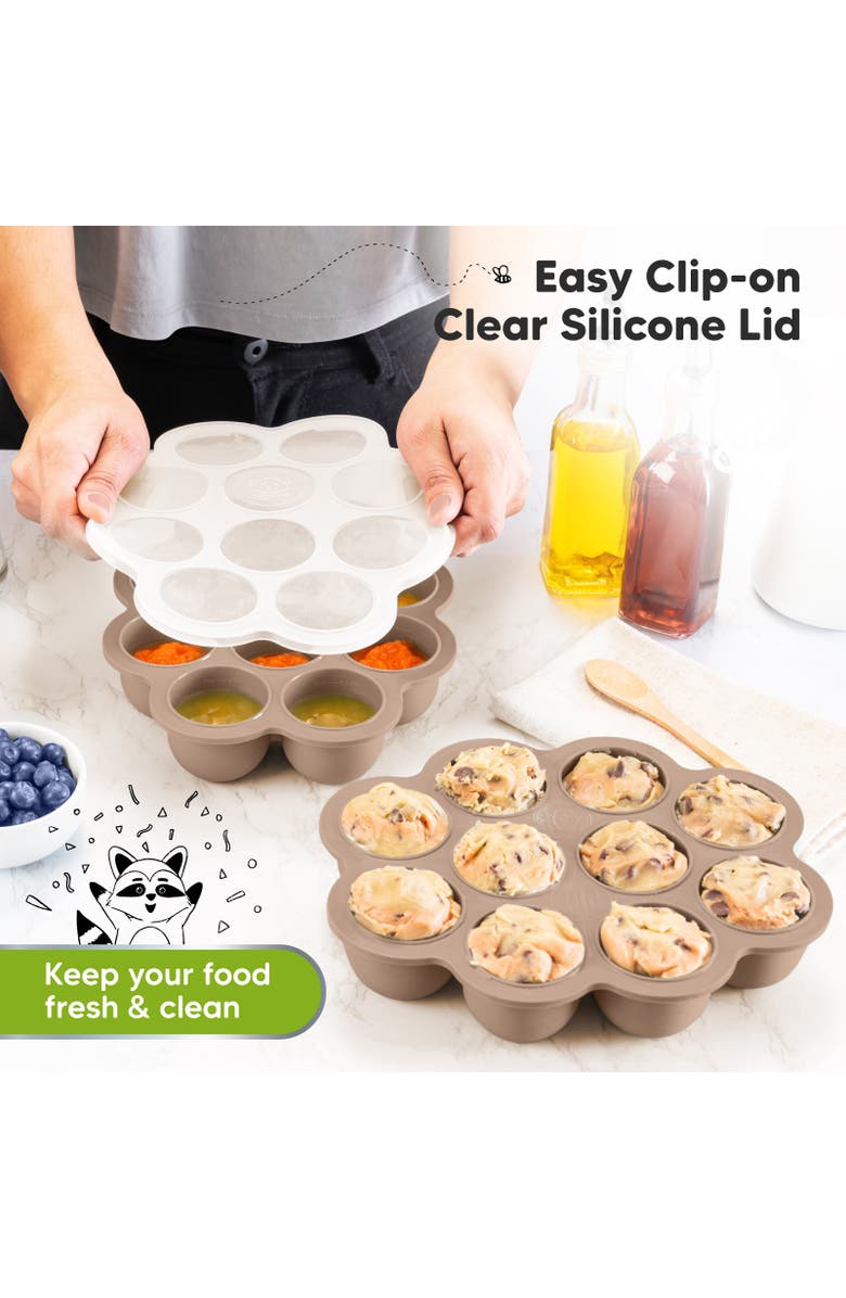 KeaBabies Prep Silicone Baby Food Tray, Alternate, color, Chai Latte