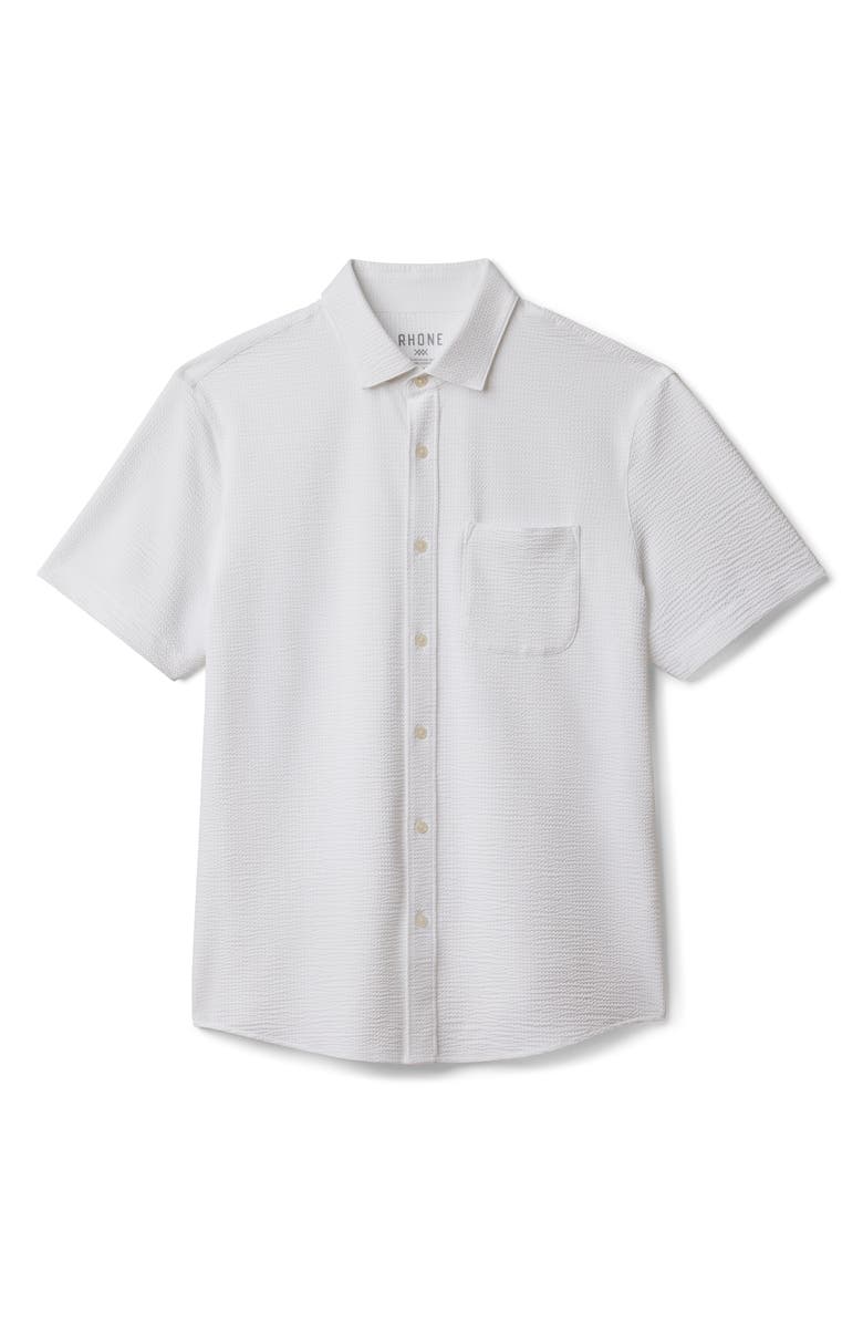 Rhone Commuter Seersucker Short Sleeve Button-Up Shirt, Alternate, color, 