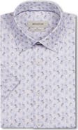 Bugatchi Miles OoohCotton® Tropical Sail Boat Print Short Sleeve Button-Up Shirt