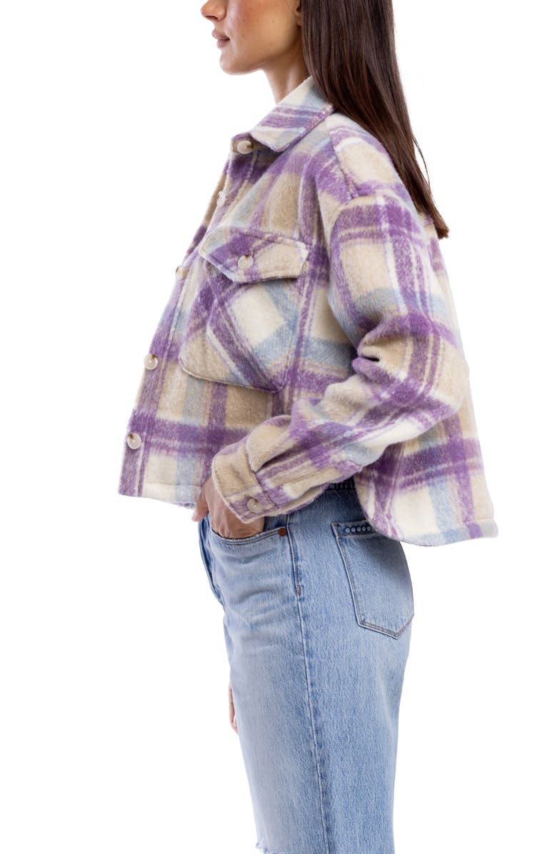 BLANKNYC Crop Plaid Shacket, Alternate, color,