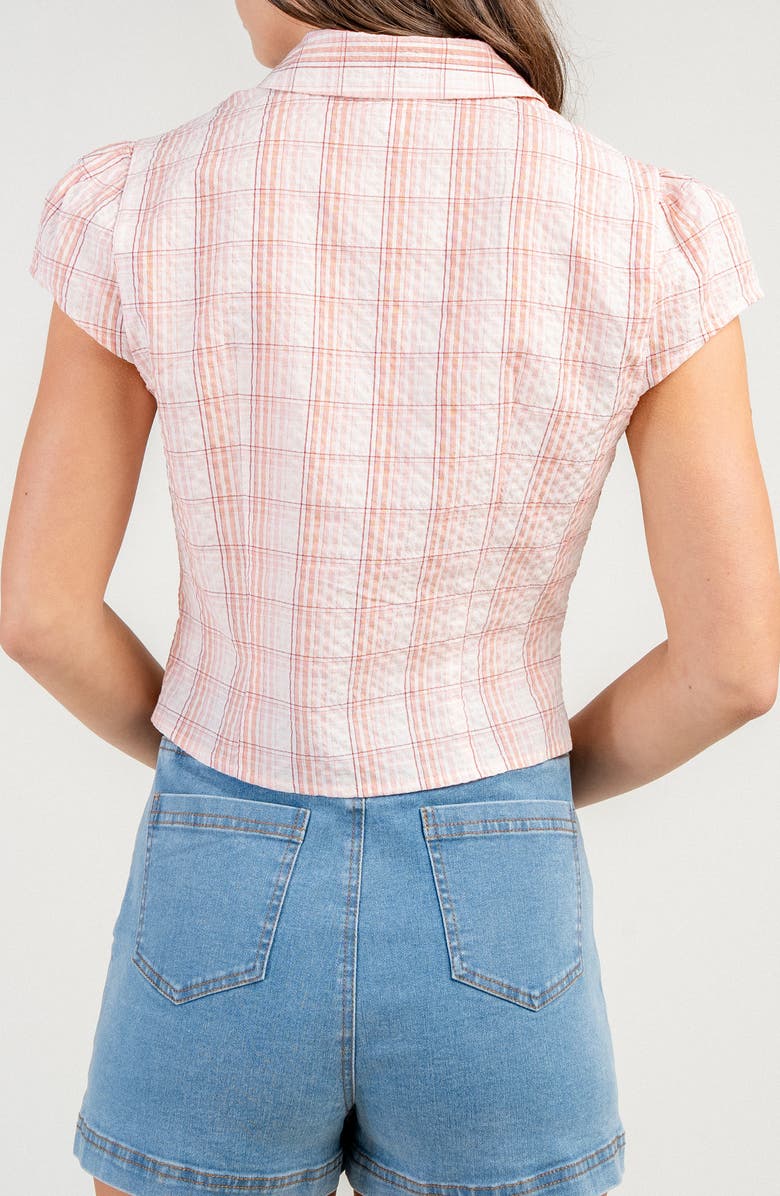 Beivy Textured Cotton Button-Up Shirt, Alternate, color, Pink