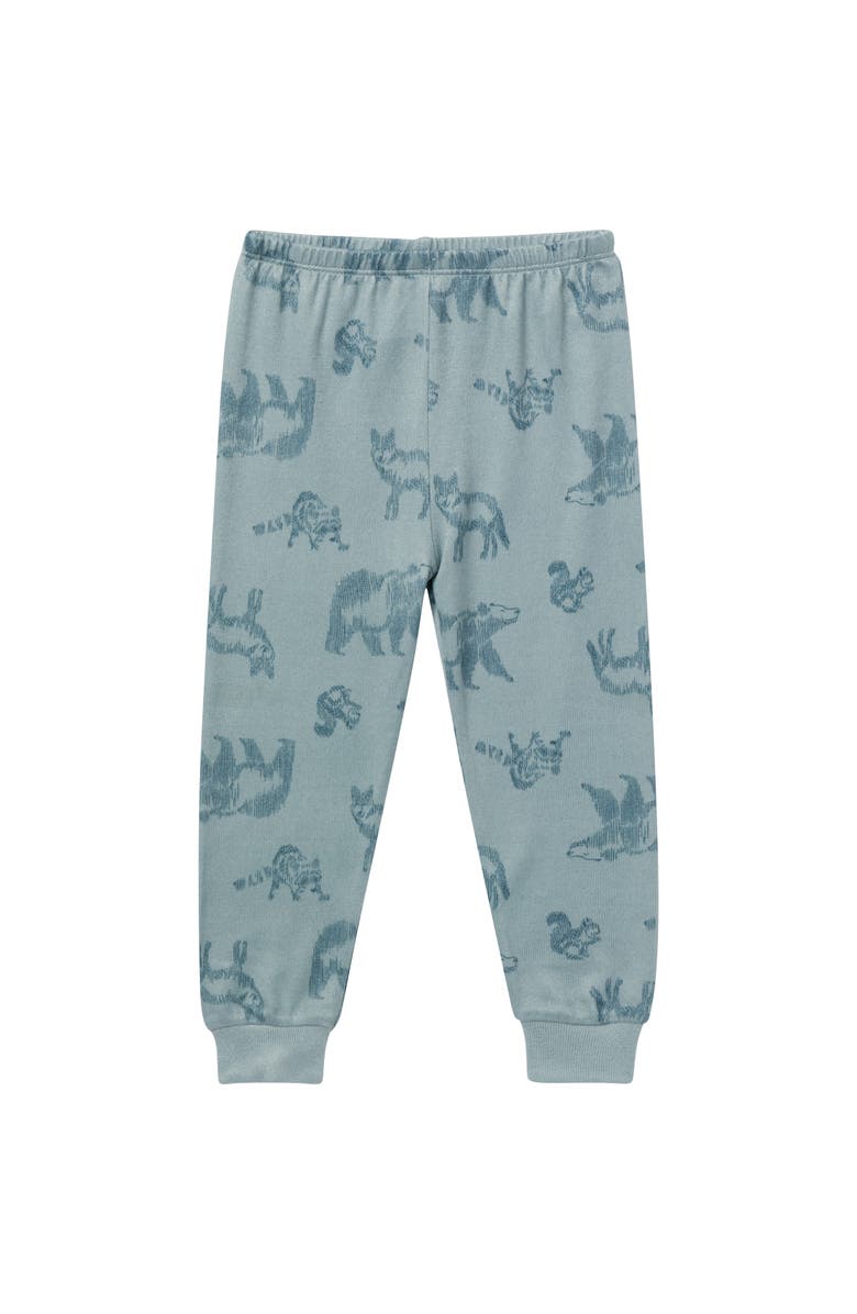 Modern Moments<sup
™</sup
 by Gerber Hacci Sung Fit Footless Pajama Set, Alternate, color, Blue Animals