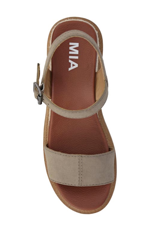 Shop Mia Ophida Ankle Strap Platform Wedge Sandal In Taupe