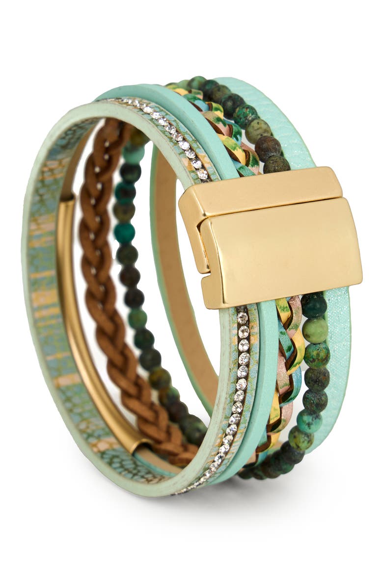 Multi Strand Bracelet, Alternate, color, TURQUOISE