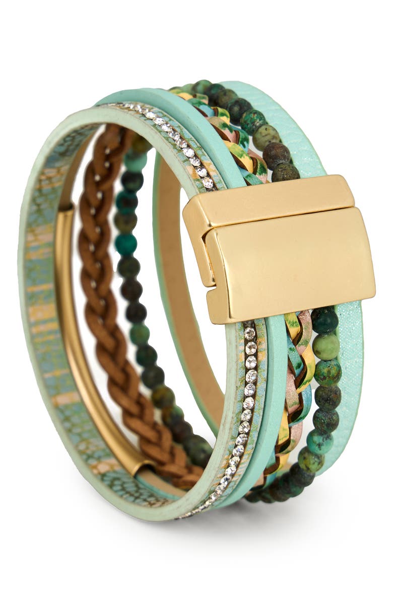 SAACHI Multi Strand Bracelet, Alternate, color, Turquoise