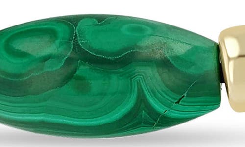 Zoë Chicco Malachite & Leather Necklace In Green