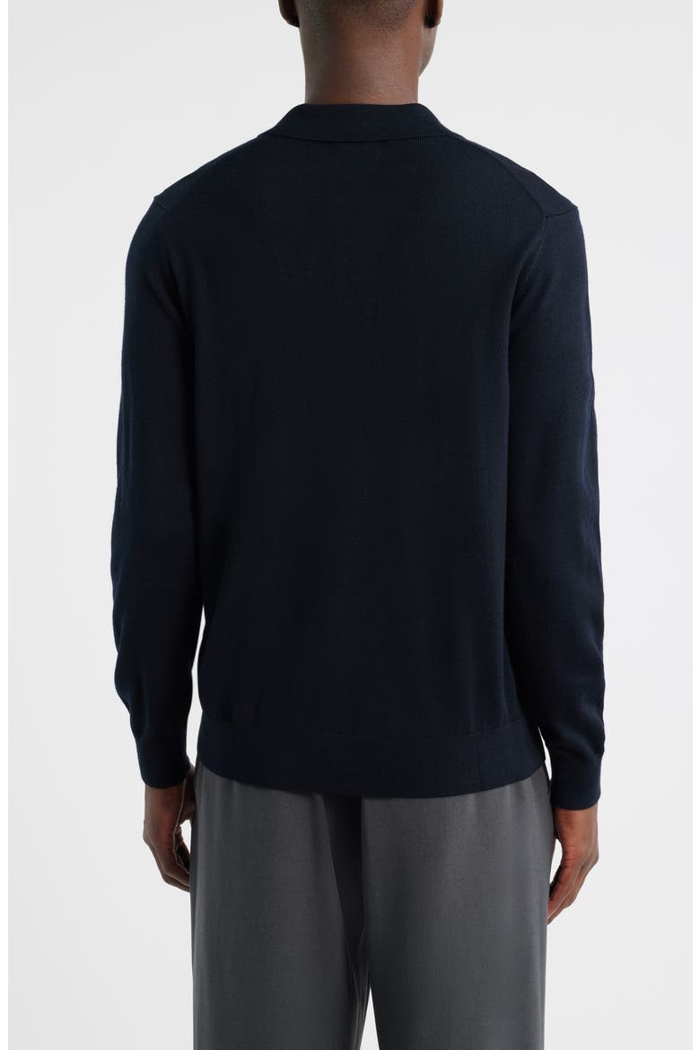 Serge 6584 Long Sleeve Wool Blend Polo Sweater, Alternate, color, DEEP NAVY