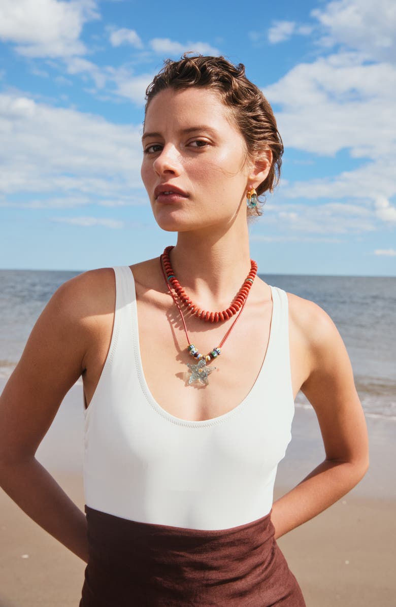 Lizzie Fortunato Paros Beaded Toggle Necklace, Alternate, color, Red