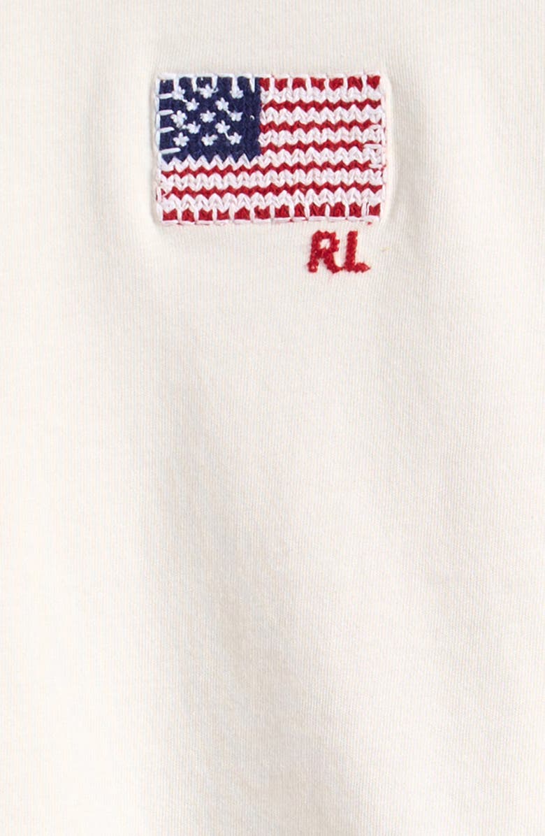 Ralph Lauren Flag Appliqué Cotton Graphic T-Shirt & Shorts Set, Alternate, color, 