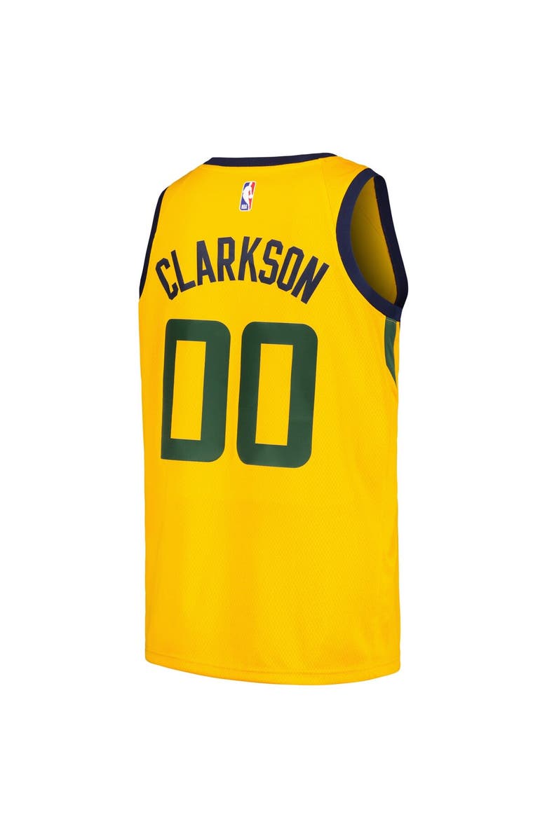 Jordan Brand Men's Jordan Brand Jordan Clarkson Yellow Utah Jazz Swingman Player Jersey - Statement Edition, Alternate, color, 