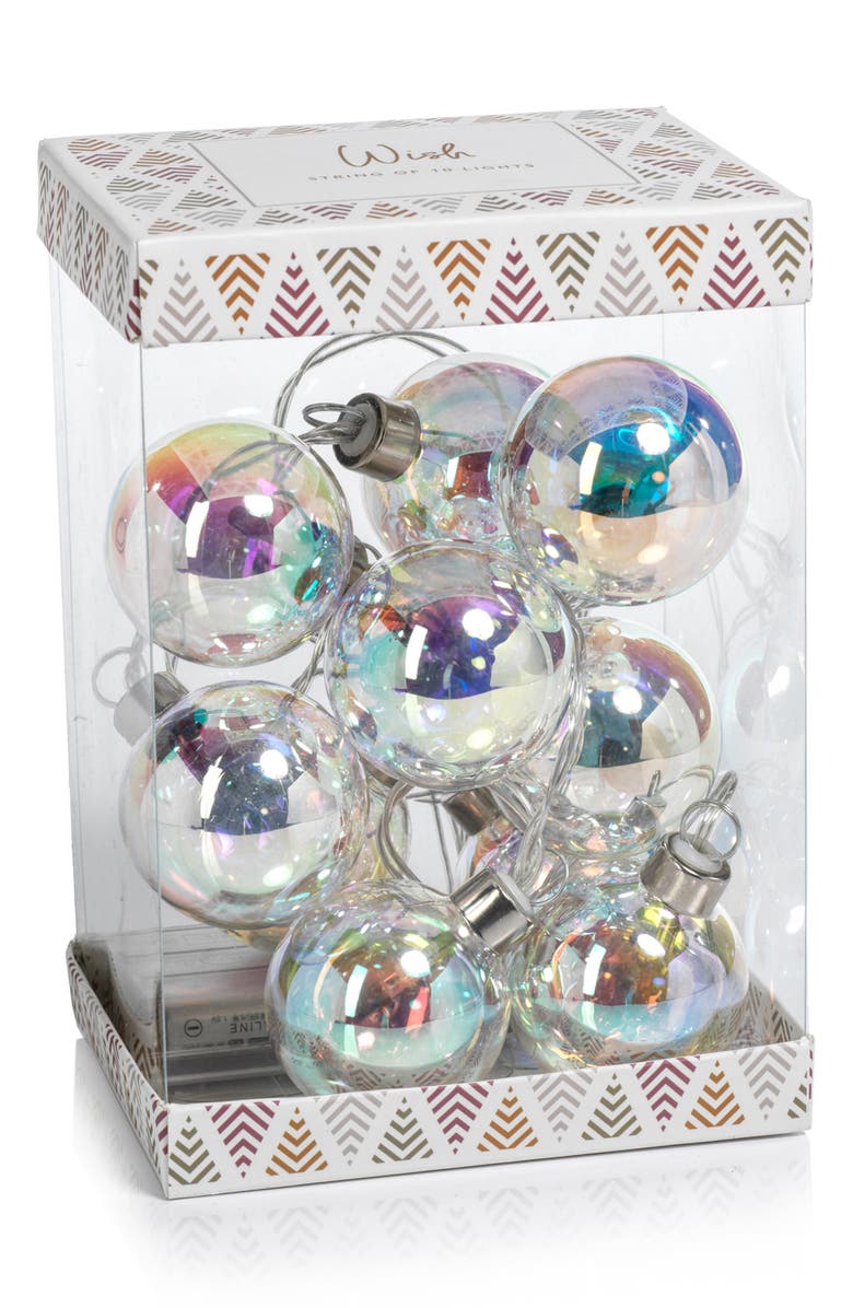 Zodax Set of 10 Spectrum LED String Lights, Alternate, color, Silver