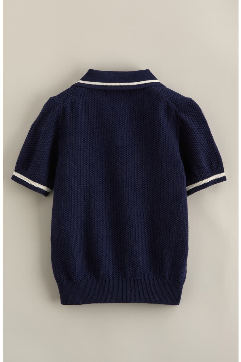 Kids' Texture Polo Sweater, Alternate, color, NAVY PEACOAT