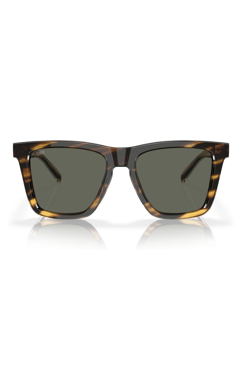 Keramas 54mm Polarized Square Sunglasses, Main, color, TORTOISE/ GRAY 580G