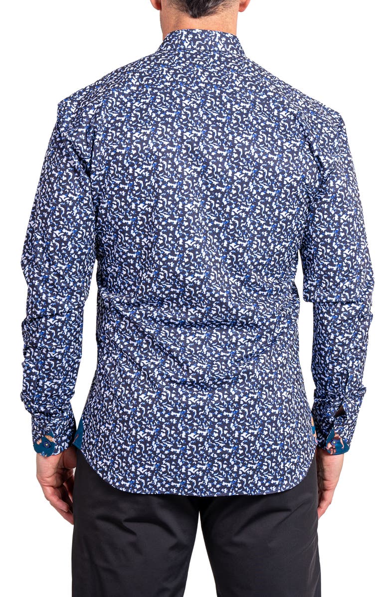Maceoo Einstein Stretch Ascension Contemporary Fit Button-Up Shirt, Alternate, color, Blue