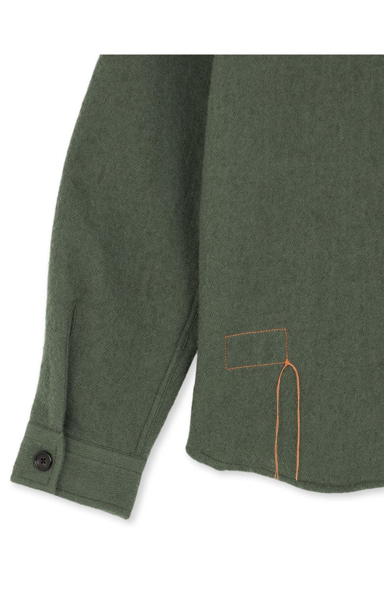Fortela Kenny Wool Overshirt, Alternate, color, Green