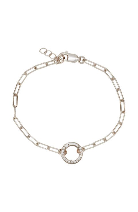 Jude Charm Bracelet with CZ Link Lock