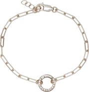 MADE BY MARY Jude Charm Bracelet with CZ Link Lock