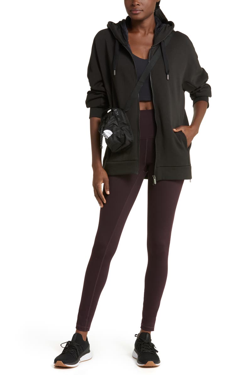 Zella Amazing Fleece Full Zip Hoodie, Alternate, color,