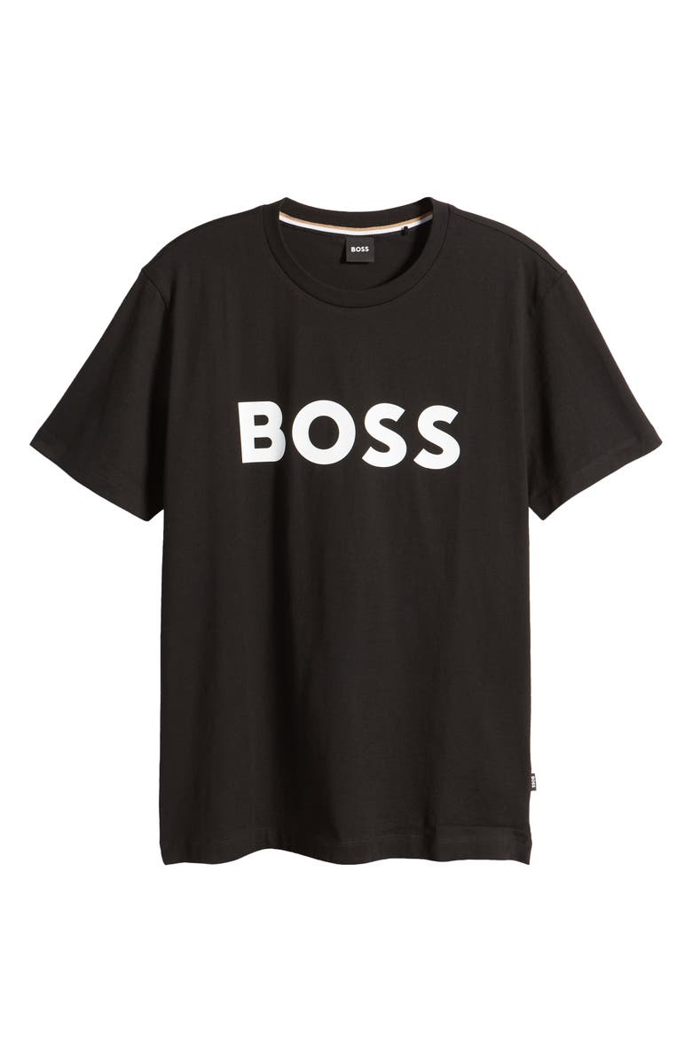 BOSS Tiburt Logo Graphic T-Shirt, Alternate, color, Black