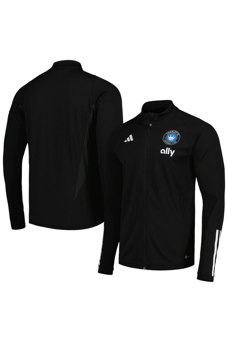 Men's adidas Black Charlotte FC 2023 On-Field AEROREADY Full-Zip Training Top, Main, color, Black