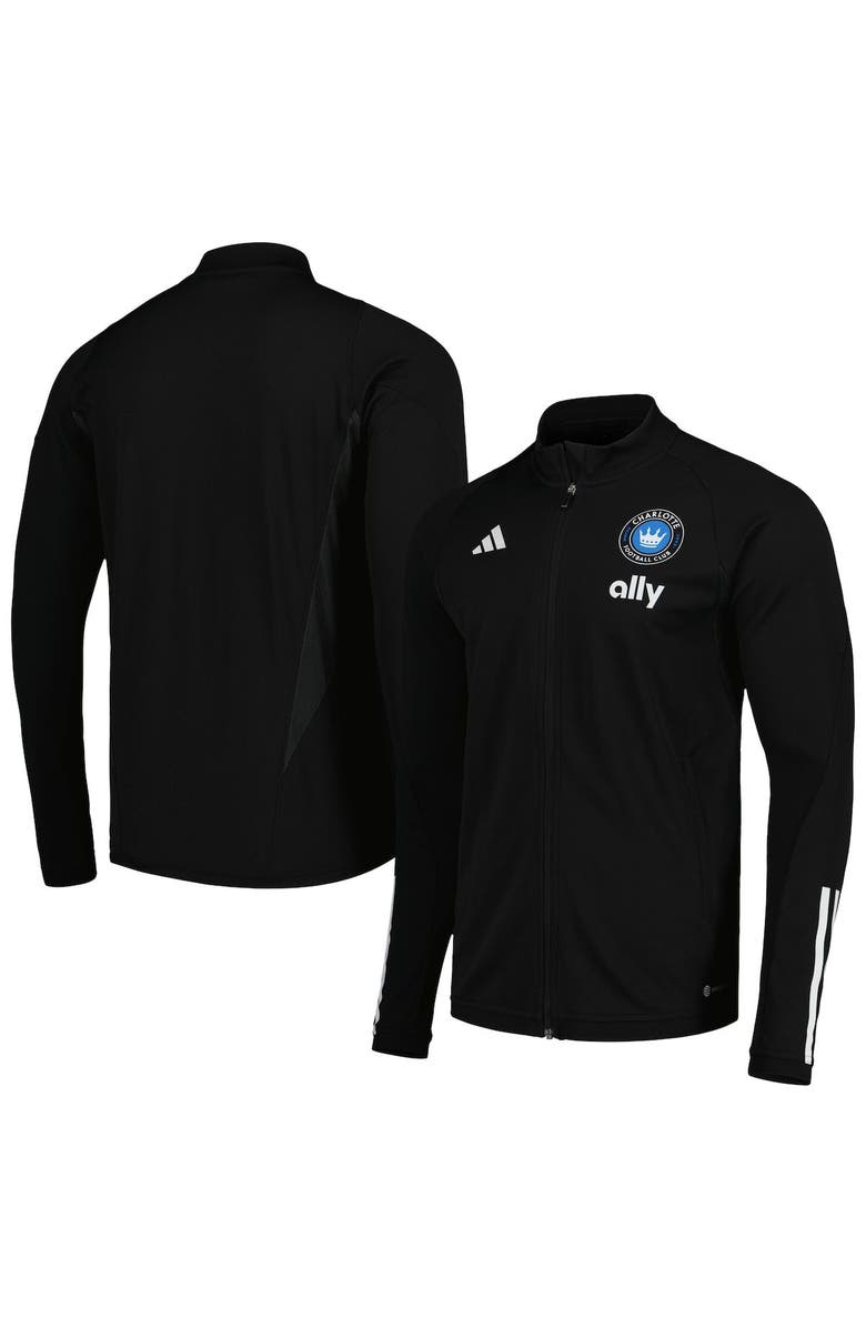 adidas Men's adidas Black Charlotte FC 2023 On-Field AEROREADY Full-Zip Training Top, Main, color, Black