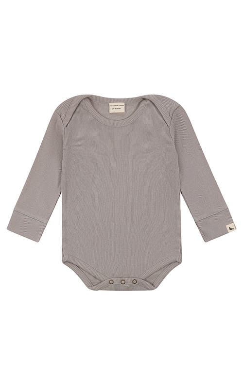 Turtledove London Kids Organic Cotton Rib Onsie In Gray