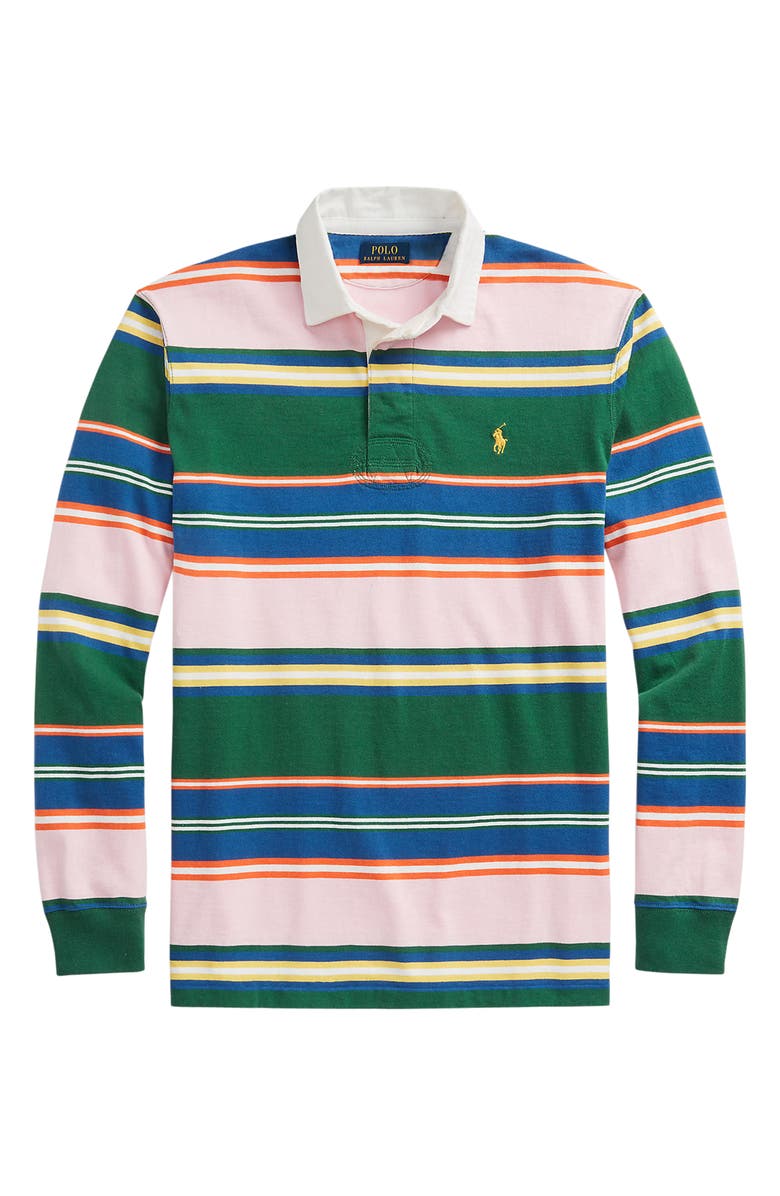 Polo Ralph Lauren Classic Fit Stripe Cotton Rugby Shirt, Alternate, color,