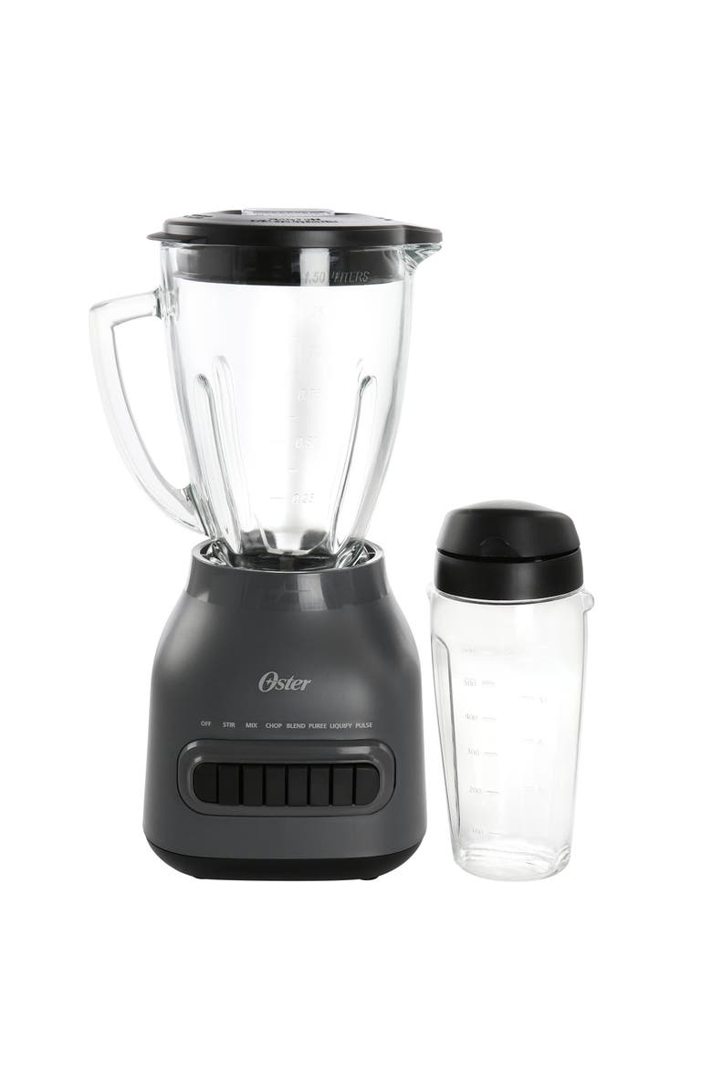 OSTER Easy to Clean 700 Watt Blender with 20 Ounce Blend-N-Go Cup, Main, color, Grey