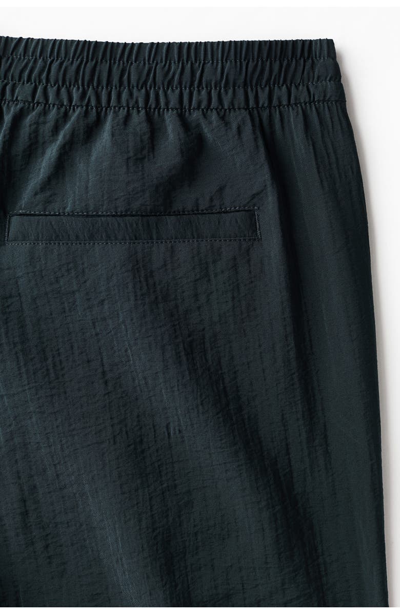 H&M Relaxed Fit Textured Shorts, Alternate, color, Black