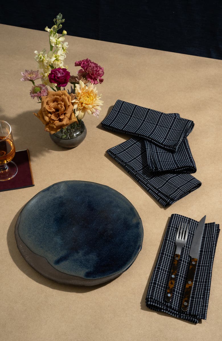 ATELIER SAUCIER Heritage Plaid Set of 4 Napkins, Alternate, color, 