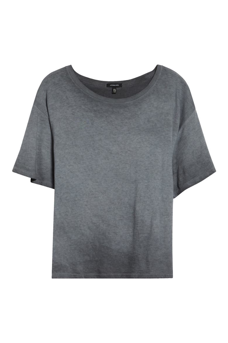 Tight Waist Cotton & Cashmere T-Shirt, Alternate, color, WASHED NAVY BLUE