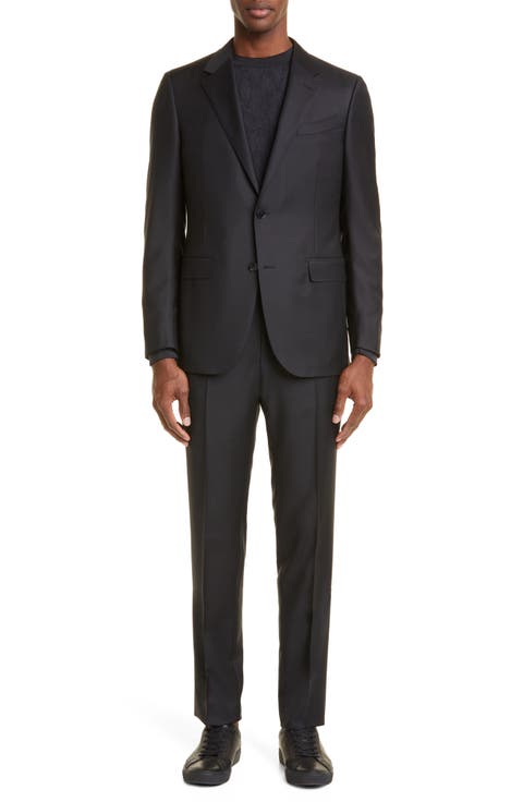 Trofeo™ Classic Fit Black Wool Suit